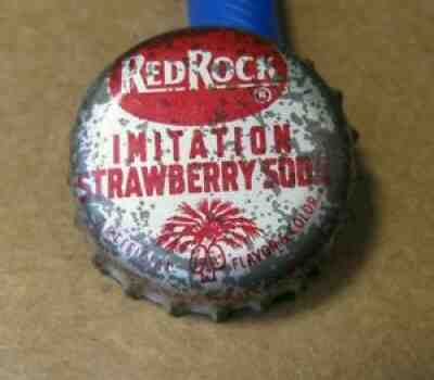 RED ROCK STRAWBERRY SODA PL BOTTLE CAP CROWN ATLANTA GEORGIA 1960'S/70'S ERA