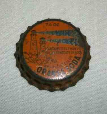 Vintage Cork Lined Orange Soda Bottle Cap Twin Light Wilson Rockport Mass