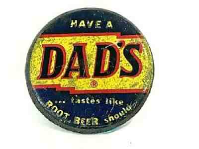 Vintage & Unique DAD's ROOT BEER BOTTLE CAPS Encased 1970 Penny