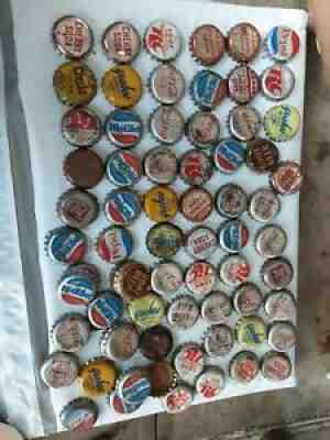 69 Vintage Soda Bottle Caps Lot Pepsi coke nehi woohoo rc crass