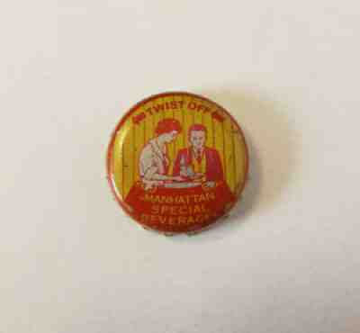 RARE VINTAGE MANHATTAN SPECIAL COFFEE SODA BOTTLE CAP LID
