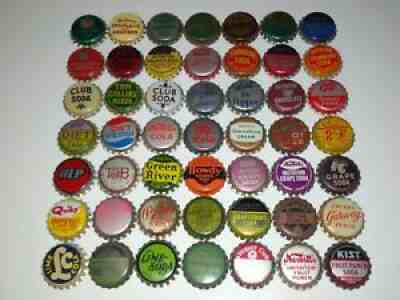 Vintage Cork Lined Soda Pop Bottle Caps Lot 49 Different Cola Grape Punch Orange