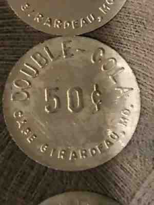 10 VINTAGE Cape Girardeau, Missouri Double Cola Under The Crown Prize Tokens