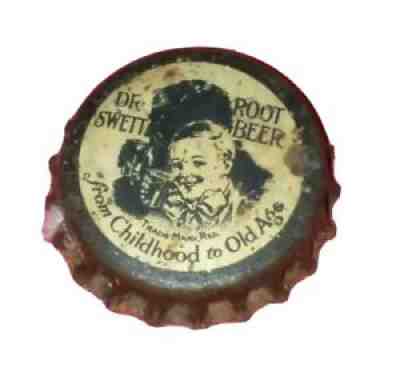 Vintage Dr. Swett "From Childhood to Old Age" Root Beer Bottle Cap