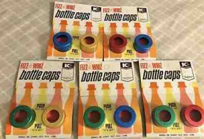 (10) NOS Vintage Fizz Whiz Bottle Caps - Original Packaging - Unbranded C-40A