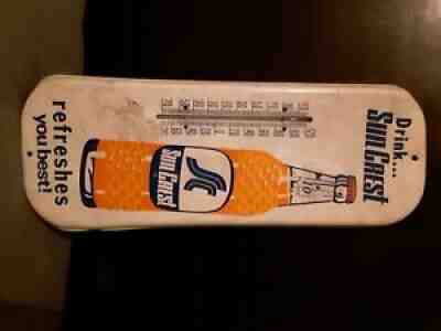 vintage Drink Sun Crest soda pop sign made in USA Refreshes you the bestÂ 