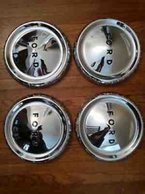 Set of 4 FORD FALCON 1960's BOTTLE CAP DOG DISH HUBCAP OEM VINTAGE!!