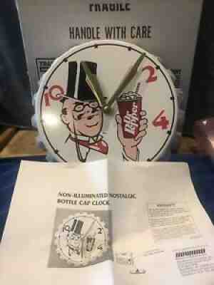 VINTAGE Howard DR. PEPPER Non-illuminated Nostalgic Bottle Cap Clock 640298-1S