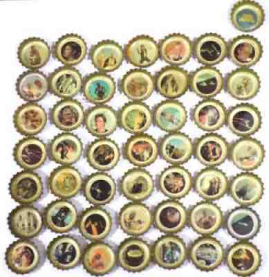 Vintage Star Wars 1978 Coca Cola Japan Bottle Caps 50 Complete Set Luke Vader