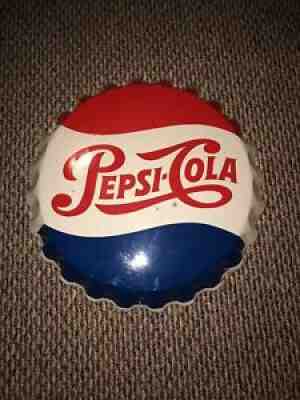 Antique Vintage 1968 Stout Pepsi Cola Bottle Cap Advertising Sign