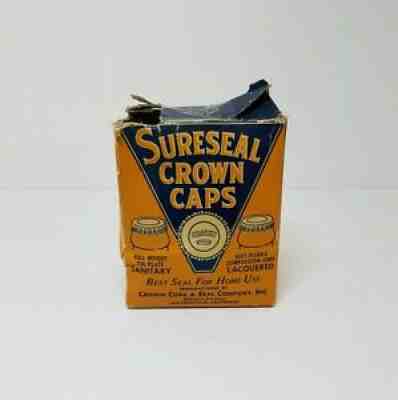 Vintage Sureseal Crown Caps By Crown Cork & Seal Company San Francisco Full Box