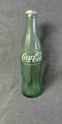 Green Korea Coke Vintage Coca Cola Glass with Bottle Cap 355ml 16 DE 85 Foreign