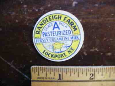 RANDLEIGH FARM LOCKPORT NY VINTAGE MILK CAP LOT SS#3