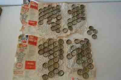 Vintage 1960's Los Angeles Rams Coca Cola Bottle Cap Collection Saver Sheets 95