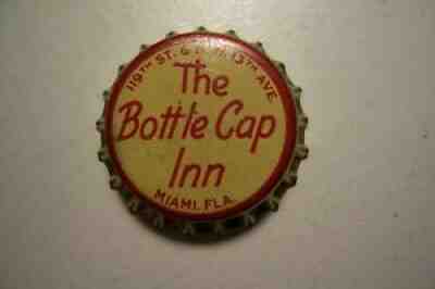 Vintage *Very Rare* Souvenir THE BOTTLE CAP INN Cork Bottle Cap (Miami, Florida)