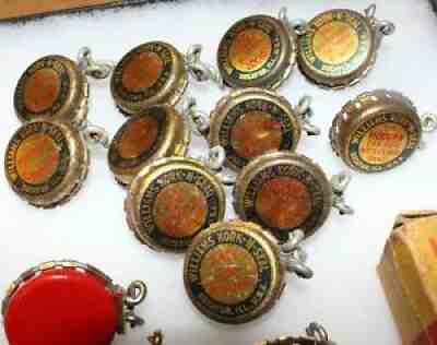 11 Vintage Kork-N-Seal Reseal Advertising Bottle Caps