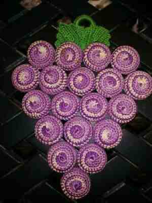 Vintage Homemade Grape Cluster Bottle Cap Trivet
