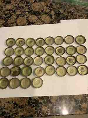 Vintage Bottle Cap Soda Pop Lot 36 Tab Coke MLB Nfl Players Cork Rare Cleveland