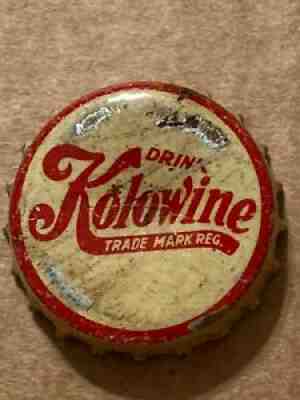 VINTAGE KOLOWINE SODA BOTTLE CAP USED CORK LINED RARE!