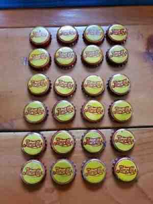 LOT of 24 Vintage Pepsi Cola Bottle Caps Yellow & Red 1930's Cork - Nice Shape