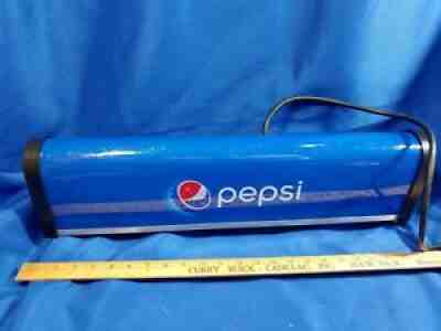 Pepsi Advertising Light Up Sign Topper Cooler Fridge Bottle Cap Logo VTG Soda