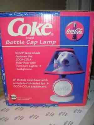 Vintage 1997 Sportscast Coca Cola Bottle Cap Table Desk Lamp ~ â??NEWâ? Condition!