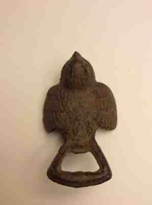 Vintage Cast Iron Brown Sparrow Bird Bottle CAP LID OPENER Kitchen Bar Decor