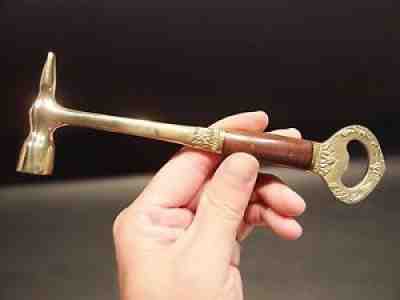 Antique Vintage Style Bottle Cap Opener w Ice Breaking Hammer & Pick