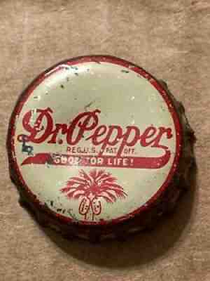 VINTAGE DR PEPPER â??GOOD FOR LIFEâ? SODA BOTTLE CAP USED CORK LINED SC TAX STAMP