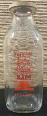 Vintage â?¢ Sunrise Farm Milk â?¢ One Quart Bottle â?¢ Baltic Conn