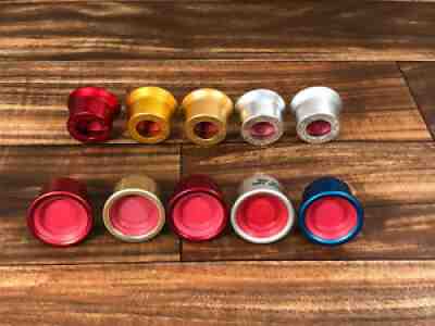 TEN 10 Vintage Fizz-Whiz Bottle Caps Multiple Colors Red Gold Silver Blue Kaiser
