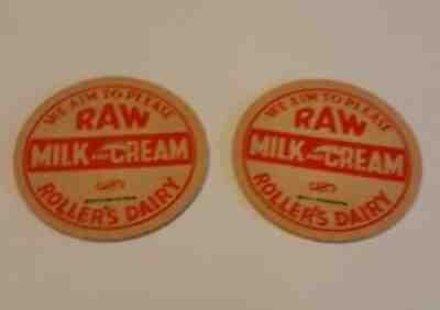 Vtg Milk bottle Caps, lot of approx (200) Roller's Dairy label.