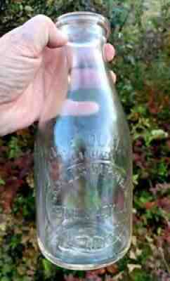 Vintage GEORGE GASKILL'S Dairy Farm, TOMS RIVER, NJ One Quart Milk Bottle & Cap