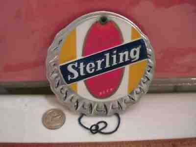Vintage Sterling Beer Fan Pull Evansville Indiana Looks Like Bottle Cap 2 Sided
