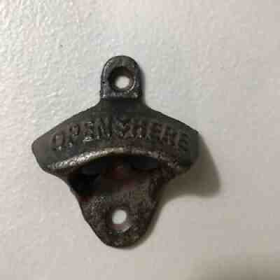 Vintage Rustic Cast Iron Bottle Cap Opener Wall Mount Soda Caps Vintage Pub Bar