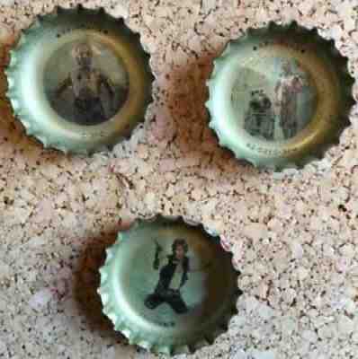 coke sprite bottle caps VINTAGE JAPANESE STAR WARS 1977 Hans Solo C3PO R2D2