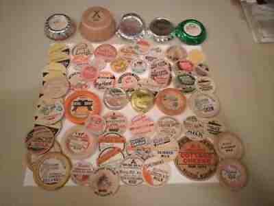 Milk bottle cap cover lot Carson Brothers Mackinaw City Michigan Dairy Antique 