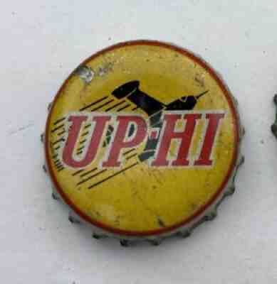 UP HI SODA bottle cap crown can acl Tin flat cone top label plane jet space race