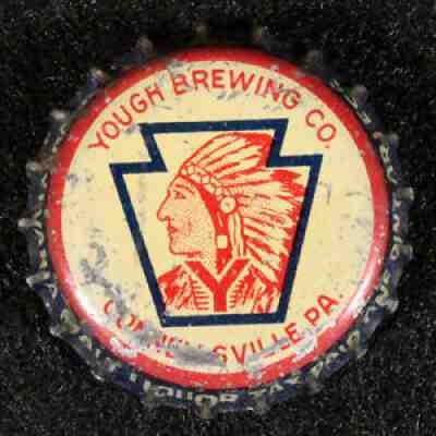 YOUGH  INDIAN  PA TAX CORK LINE BEER BOTTLE CAP CONNELLSVILLE PENNSYLVANIA CROWN