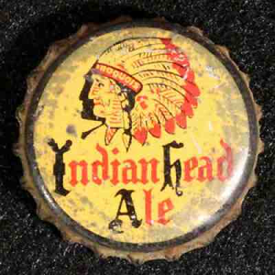 INDIAN HEAD ALE CORK LINE BEER BOTTLE CAP IROQUOIS BUFFALO NEW YORK NY IRI CROWN