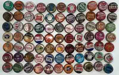 Vintage 1940s-50s Collection Lot 75 Soda And Beer Cork Lined Bottle Cap Crown