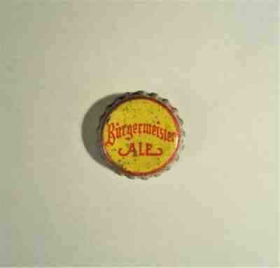 (B) ~BURGERMEISTER ALE~ Cork Beer Cap Bottle Cone Top Crown San Francisco CA
