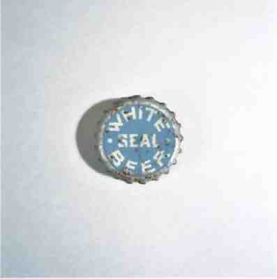 ~WHITE SEAL~ Cork Beer Cap Bottle Cone Top Can Crown El Dorado Stockton Calif CA