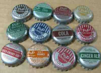 9 POP SHOPPE SODA CAPS DENVER COLORADO CO COLO CROWNS VINTAGE 1970'S/1980'S ERA