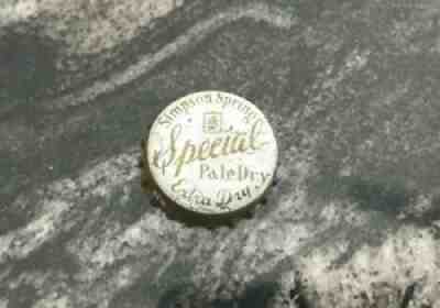 VINTAGE SIMPSON SPRING SPECIAL PALE DRY SODA CORK BOTTLE CAP CROWN S. EASTON MA