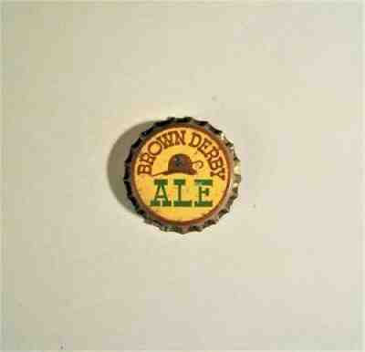 RARE ~BROWN DERBY ALE~ Cork Beer Cap Crown Los Angeles Brewing Calif CA ~UNUSED~