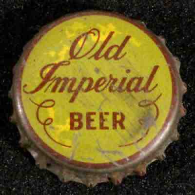 OLD IMPERIAL BEER CORK LINED BOTTLE CAP RAHR-GREEN BAY WISCONSiN WISC. WI CROWN+