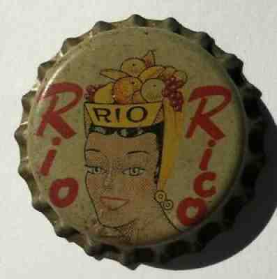 RIO RICO SODA BOTTLE CAP; UNUSED CORK *PLZ HELP ID THIS CROWN BY CITY OR BOTTLER