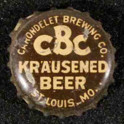 CARONDELET BREWING â?¢CBCâ?¢ CORK LINED BEER BOTTLE CAP CROWN ST. LOUIS, MISSOURI MO