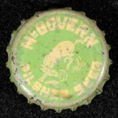 McGOVERN â?¢MULEâ?¢ PILSNER CORK BEER BOTTLE CAP CROWN OLD APPLETON MISSOURI MO BREW